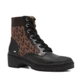 Michael Michael Kors Brea monogram-print ankle boots - Brown
