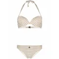 Emporio Armani striped bikini set - Neutrals