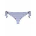 Emporio Armani stripe-print bikini bottoms - Blue