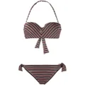 Emporio Armani striped bikini set - Red