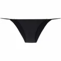 Stella McCartney logo-plaque low rise bikini bottoms - Black