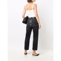 R13 high-waisted lace-up back cropped jeans - Black