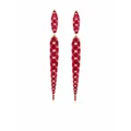 Boghossian 18kt rose gold Merveilles Icicle ruby medium earrings - Red