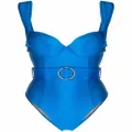 Noire Swimwear belted one piece swimsuit - Blue
