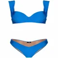 Noire Swimwear shine finish bikini set - Blue