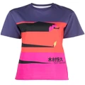 Rabanne colour-block print T-shirt - Purple