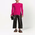 Proenza Schouler ribbed-knit button-detail jumper - Pink