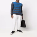 BOSS striped-knit jumper - Grey