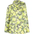 Kenzo floral-print spread-collar padded jacket - Green