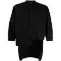 Yohji Yamamoto asymmetric cotton shirt - Black