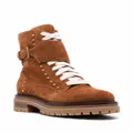 Sergio Rossi lace-up suede boots - Brown