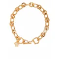 Versace crystal La Medusa necklace - Gold