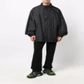Balenciaga logo-print rain jacket - Black