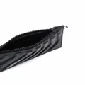 Balenciaga leather keyring card-case - Black
