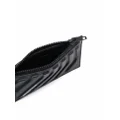 Balenciaga leather keyring card-case - Black