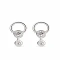 Balenciaga Force ball earrings - Silver