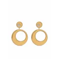 Roberto Coin 18kt yellow gold circle diamond earrings