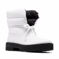 Stuart Weitzman Tyler quilted panelled ankle boots - White