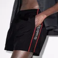 Alexander McQueen logo-tape swim shorts - Black