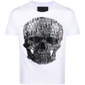 Philipp Plein skull-print round neck T-shirt - White