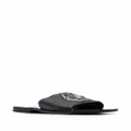 Philipp Plein logo plaque sandals - Black