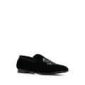 Philipp Plein Money velvet loafers - Black
