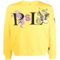Philipp Plein graphic-print cotton sweatshirt - Yellow