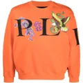 Philipp Plein graphic-print cotton sweatshirt - Orange