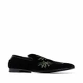 Philipp Plein Palm embroidered loafers - Black
