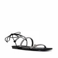 Philipp Plein maltese flat crystal sandals - Black
