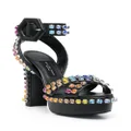 Philipp Plein 135mm crystal-embellished platform sandals - Black
