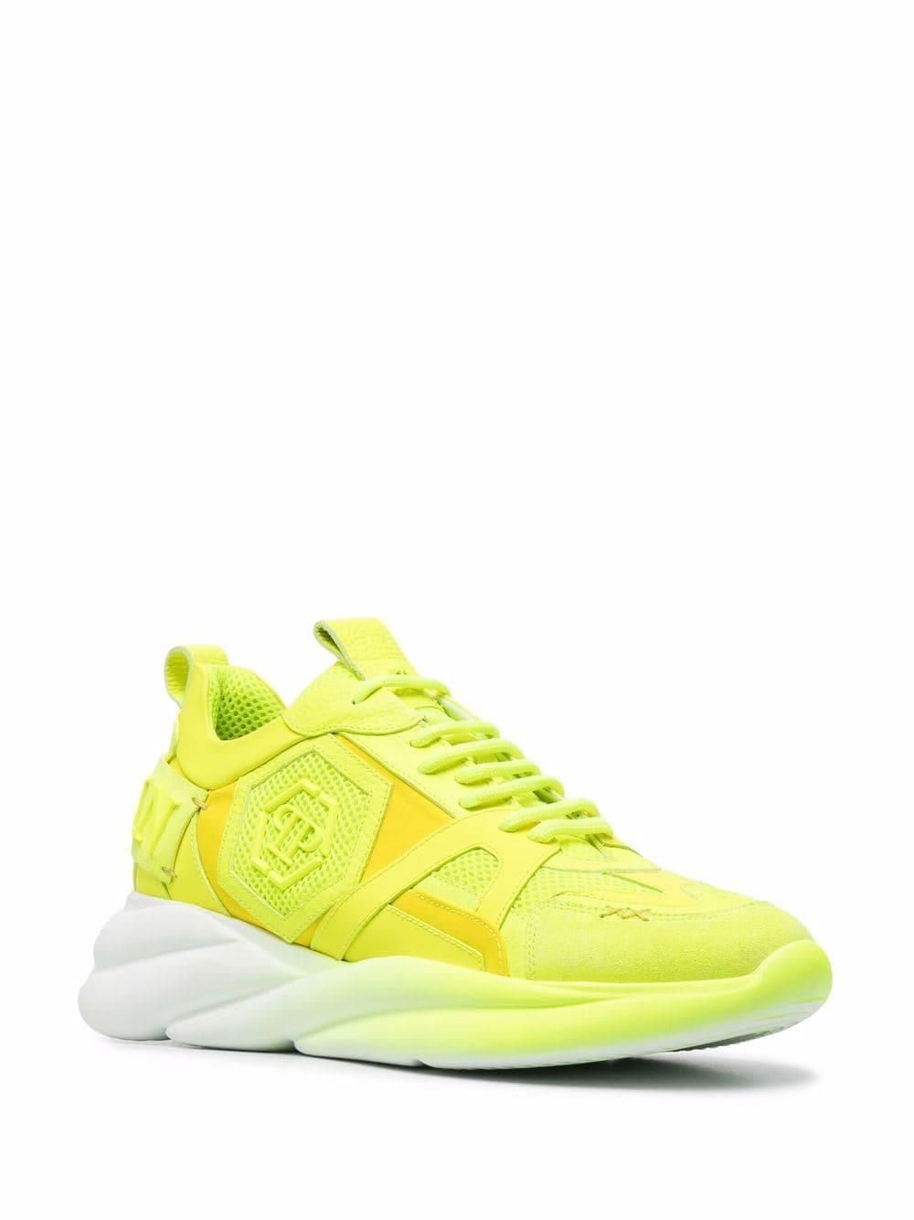 Philipp Plein Hurricane yellow chunky sneakers