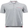 Thom Browne RWB stripe polo shirt - Grey