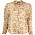 Dsquared2 woven floral jacquard shirt - Yellow