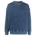 Diesel D-Krib washed-denim sweatshirt - Blue