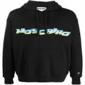 Moschino logo-print pullover hoodie - Black