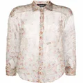 Dsquared2 silk floral-print shirt - Neutrals