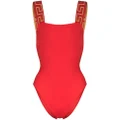Versace Greca Border swimsuit - Red