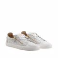 Giuseppe Zanotti Frankie textured zip-detail sneakers - White