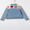 Chiara Ferragni Kids crochet-detailed denim jacket - Blue