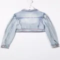 Monnalisa crystal-embellished denim jacket - Blue