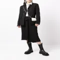 Yohji Yamamoto asymmetric zip detail skirt - Black