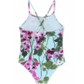 Dolce & Gabbana Kids Bluebell-print crossover-strap swimsuit