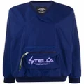 Stella McCartney V-neck pouch pocket sweatshirt - Blue