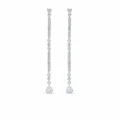 De Beers Jewellers 18kt white gold Snow Dance diamond long earrings - Silver