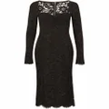 Dolce & Gabbana scallop-hem lace midi dress - Black