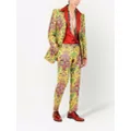 Dolce & Gabbana patterned jacquard suit jacket - Yellow