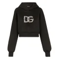 Dolce & Gabbana DG-logo cropped hoodie - Black