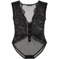 Dolce & Gabbana plunge-neck lace bodysuit - Black