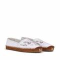 Dolce & Gabbana broderie anglaise flat espadrilles - White